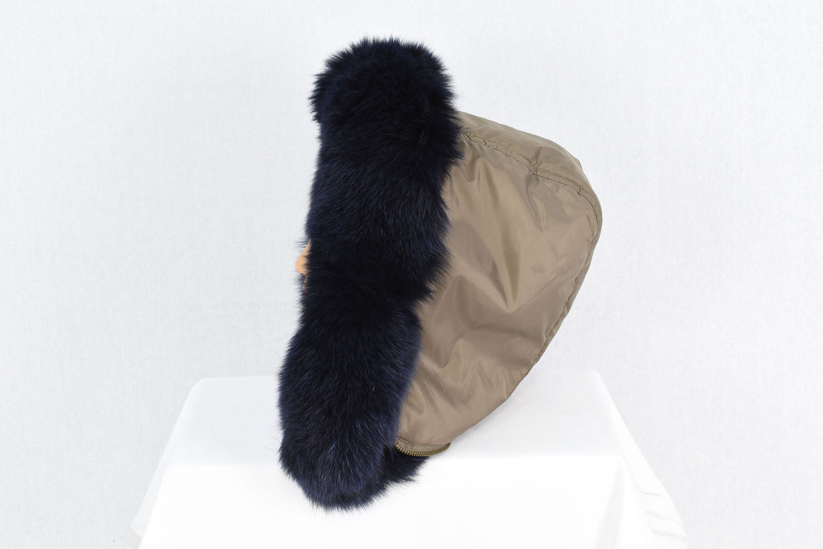 detachable fur stripe  for hood, Dark Blue Fur Trim For  Hood, Fur Collar ,Trim Hood ,Real fur for hoods on jackets