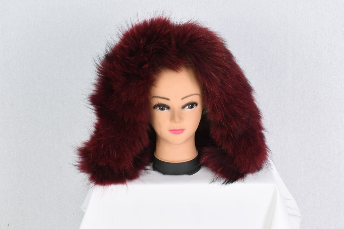 Stylish  Fox Fur Small Collar, Fur Trim For  Hood, Trim Hood ,Real fur trim hood detachable ,Fox Fur,