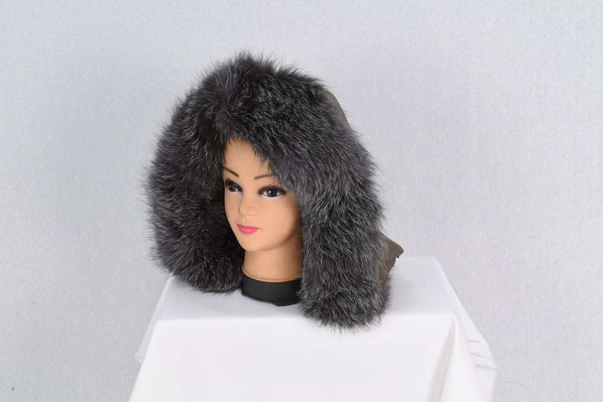 Elegant  Fox Fur Small Collar, Fur Trim For  Hood, Trim Hood ,Real fur trim hood detachable ,Fox Fur,
