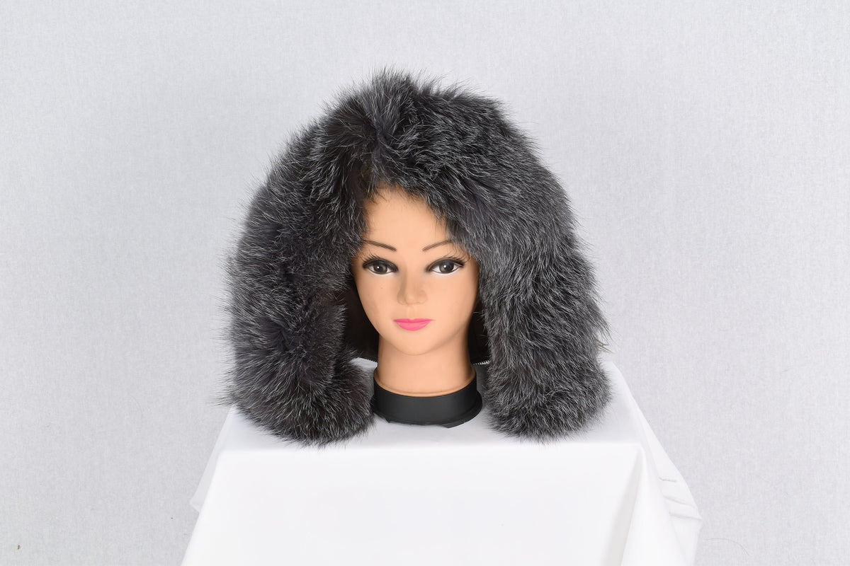 Elegant  Fox Fur Small Collar, Fur Trim For  Hood, Trim Hood ,Real fur trim hood detachable ,Fox Fur,