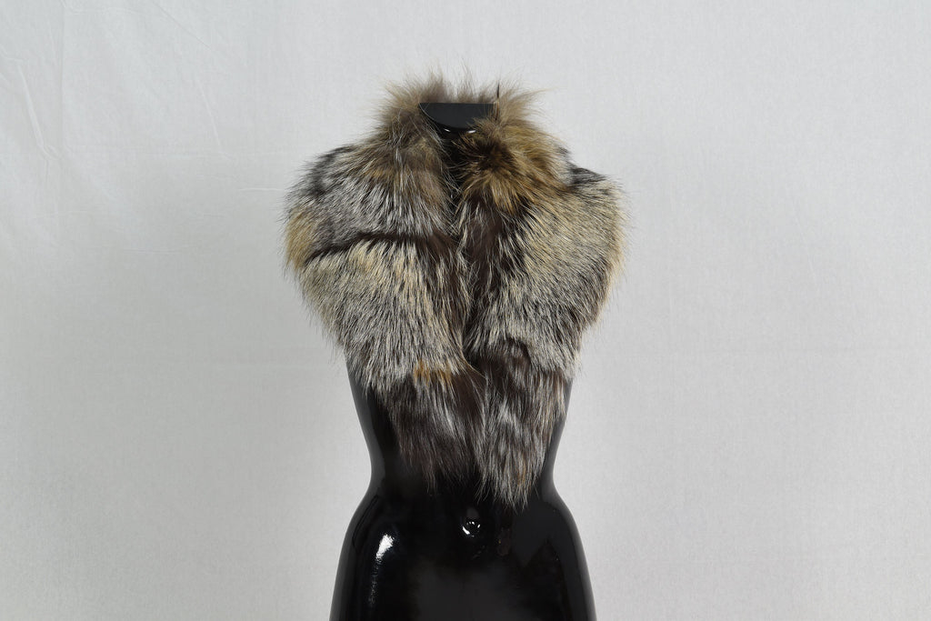 Fox Fur Collar, Fur scarf, Coat Collar , Winter Collar, women collar, Silver -Gold  Fur collar,