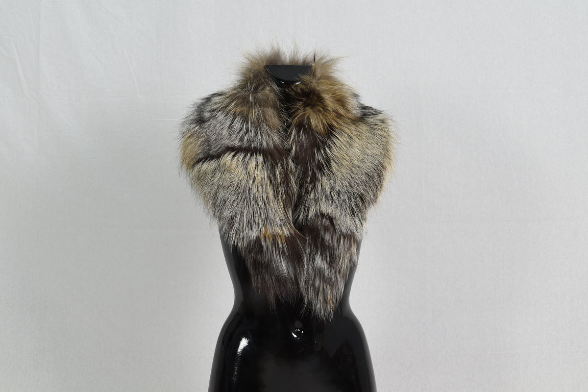 Fox Fur Collar, Fur scarf, Coat Collar , Winter Collar, women collar, Silver -Gold  Fur collar,