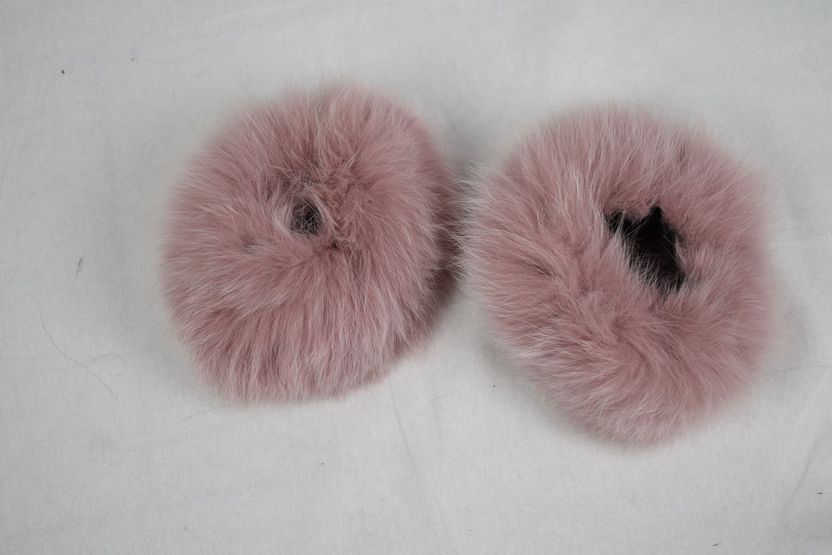 Amazing  Fox Fur Cuffs, Magenta Collor fur cuffs , Coat Cuffs, Fox Fur , winter Coat cuffs,detachable Fur cuffs