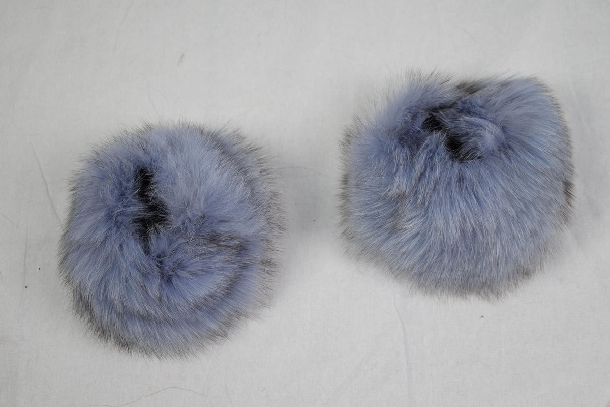 Stylish  Fox Fur Cuffs, Sea blue Collor fur cuffs , Coat Cuffs, Fox Fur , winter Coat cuffs,detachable Fur cuffs