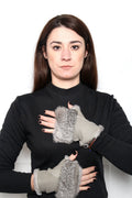 Sheepskin Gloves Fingerless In One Size