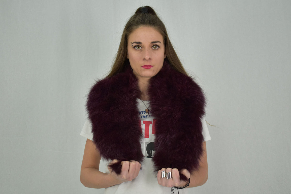 Fashionable  Fox Fur Collar, Fox Collar, Winter collar, Coat collar, Detachable Fox Fur Collar