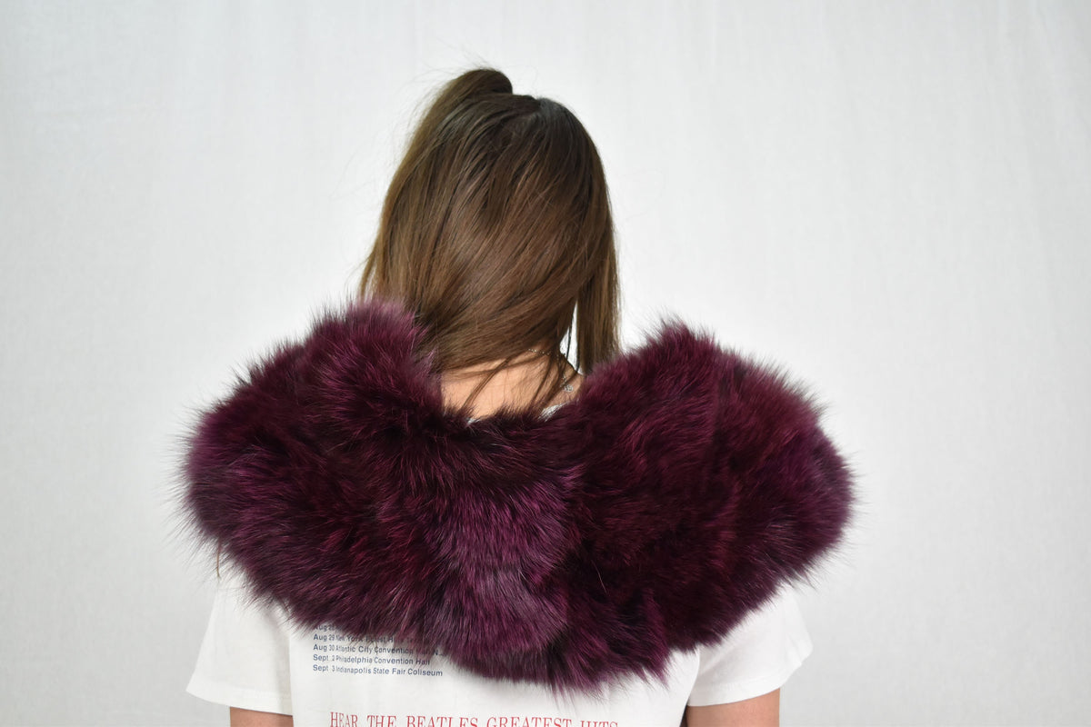 Fashionable  Fox Fur Collar, Fox Collar, Winter collar, Coat collar, Detachable Fox Fur Collar