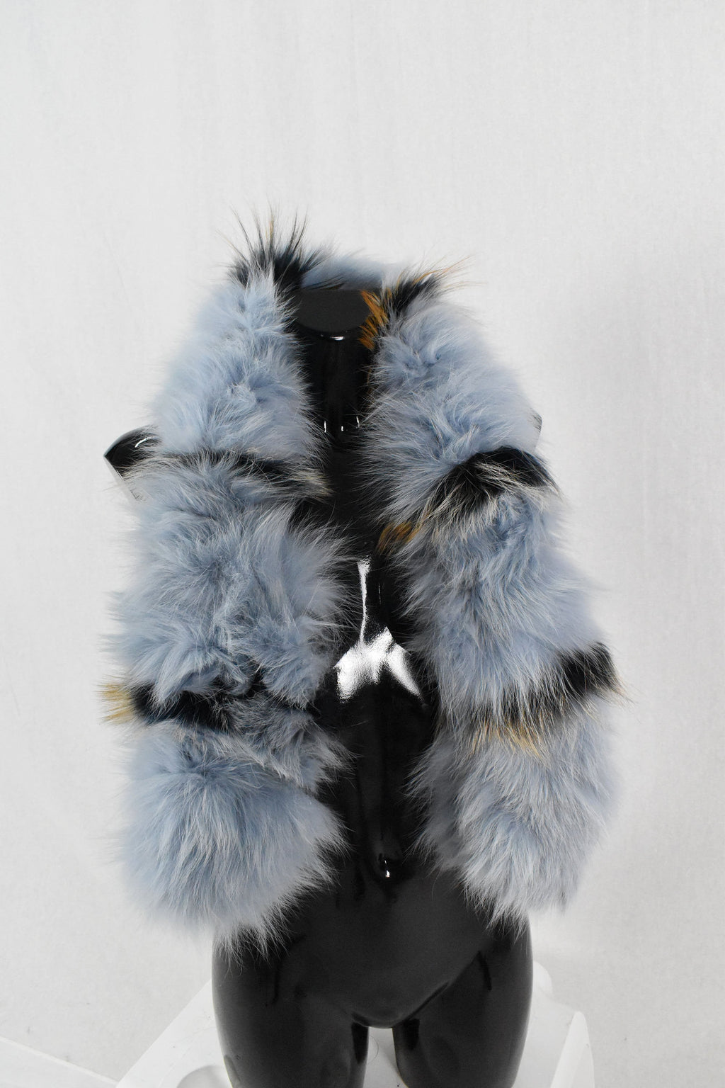 Fashionable   Fox Fur Collar , fox collar,big fox Fur Collar, Detachable Fox Fur Collar,Fur Scarf, purple and lilac fox collar