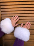 Lovely Fox Fur Cuffs,Coat Cuffs, Fox Fur , winter Coat cuffs,detachable Fur cuffs