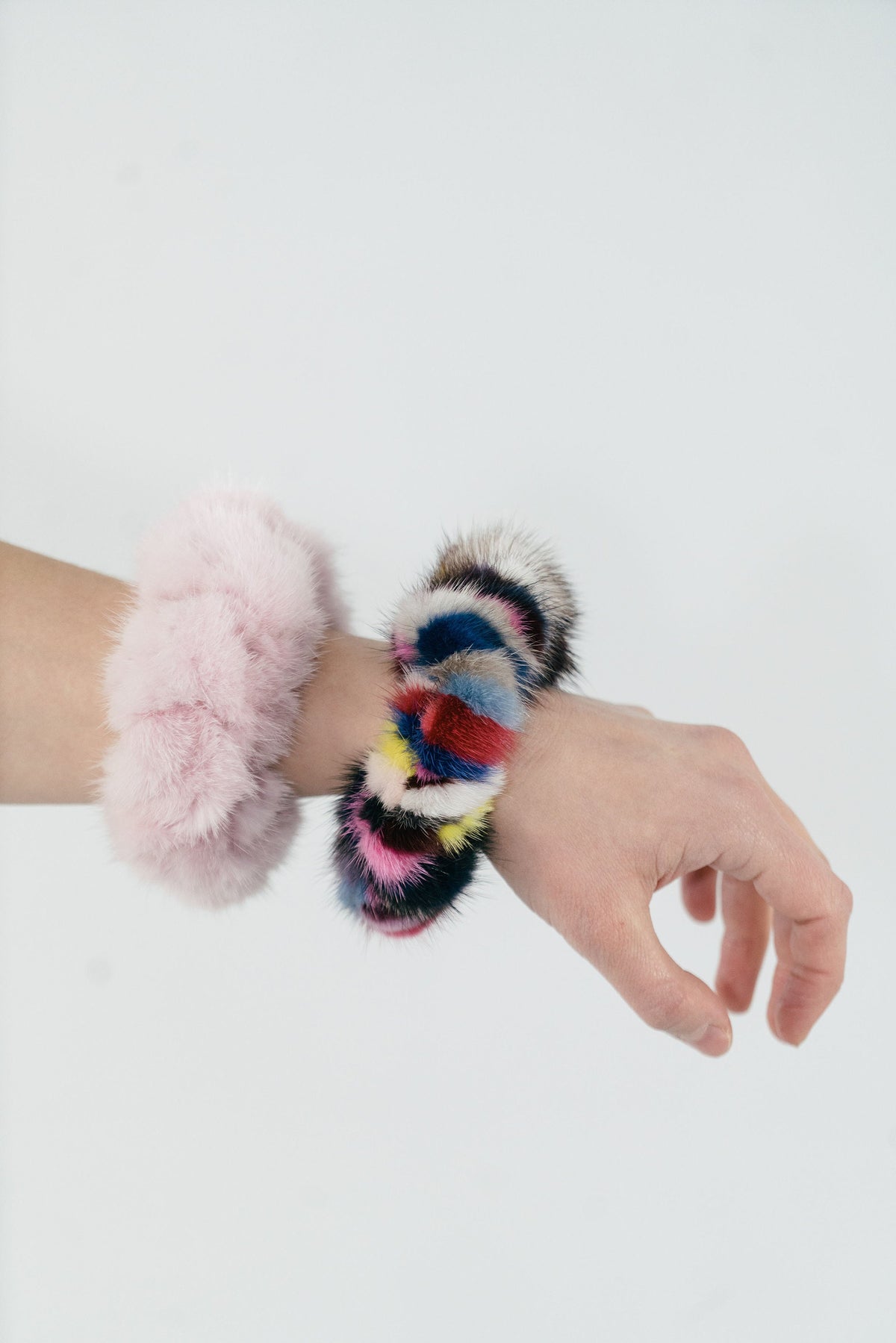 Fur Scrunchies , Mink Fur Scrunchies , Fur bracelet , Stylish mink fur Scrunchies - Bracelet