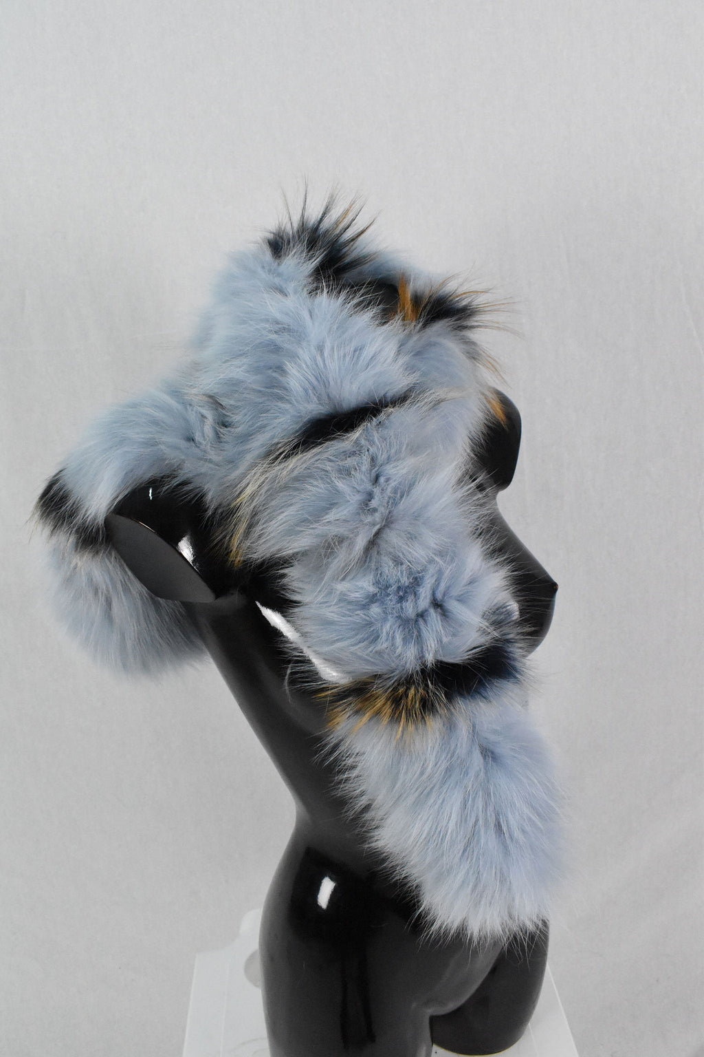 Fashionable   Fox Fur Collar , fox collar,big fox Fur Collar, Detachable Fox Fur Collar,Fur Scarf, purple and lilac fox collar