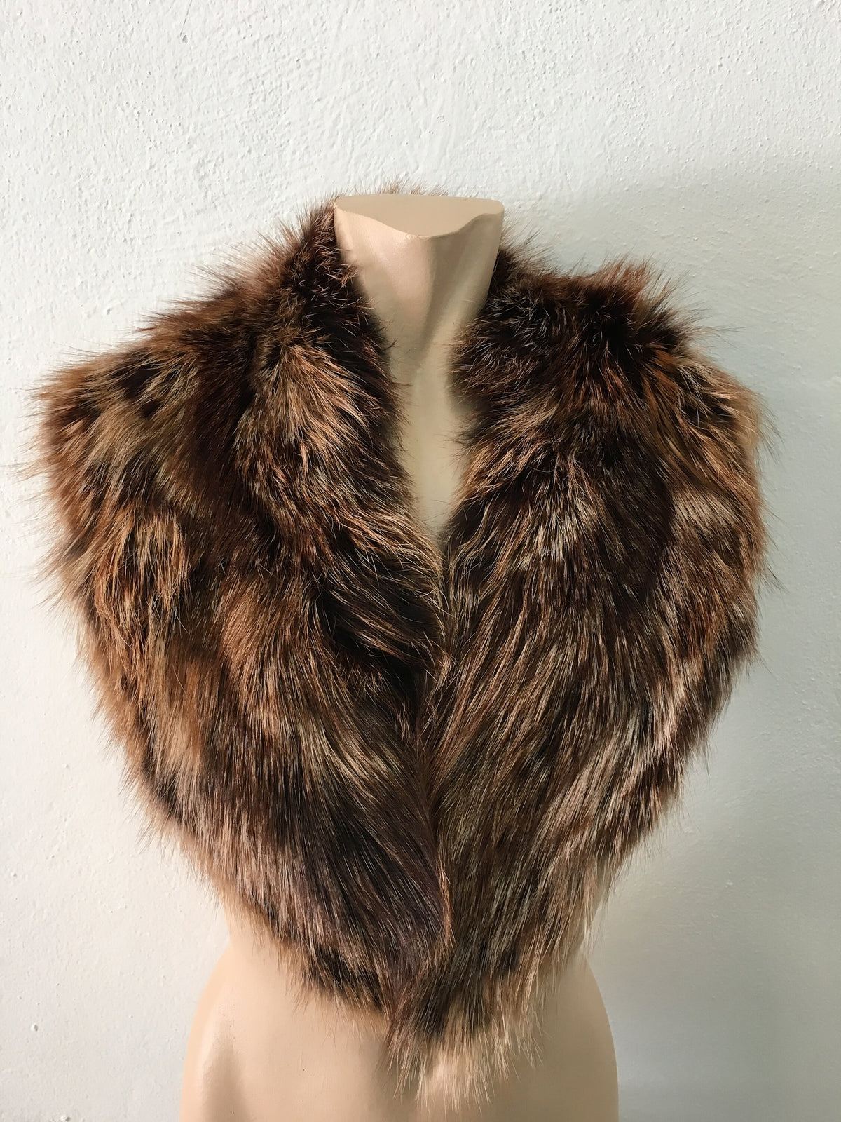 Genuine Real Matilda Color Fox Fur Collar, WInter collar, Fur collar, Fur scarf, Coat Collar, Women Collar,