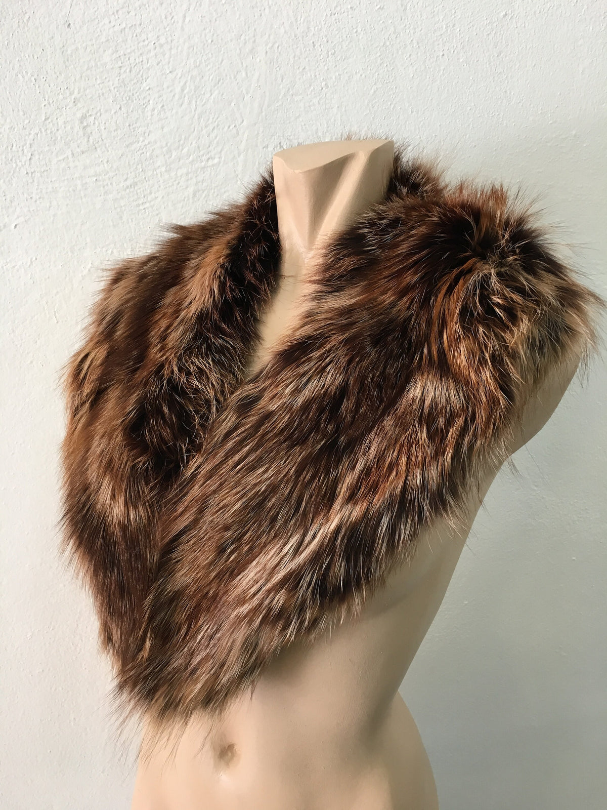 Genuine Real Matilda Color Fox Fur Collar, WInter collar, Fur collar, Fur scarf, Coat Collar, Women Collar,