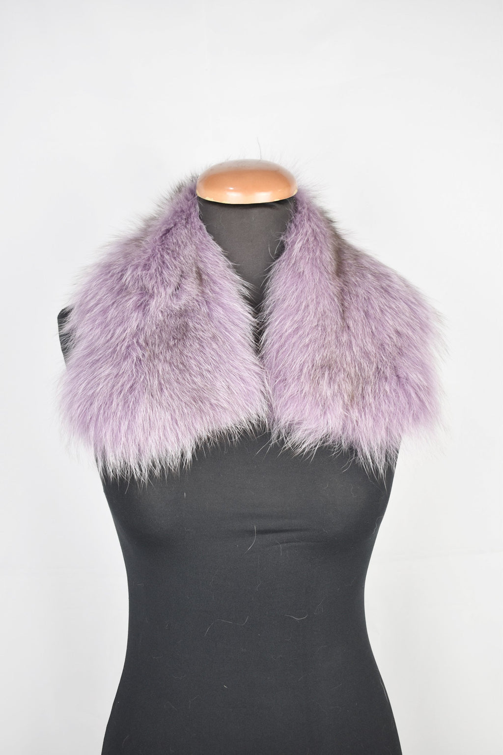 Fur Collar, Fox Collar, Detachable Fox Fur Collar, Special Gift For Her , Lilac Color  Fur Collar