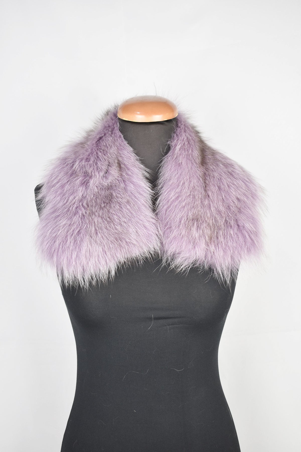 Fur Collar, Fox Collar, Detachable Fox Fur Collar, Special Gift For Her , Lilac Color  Fur Collar