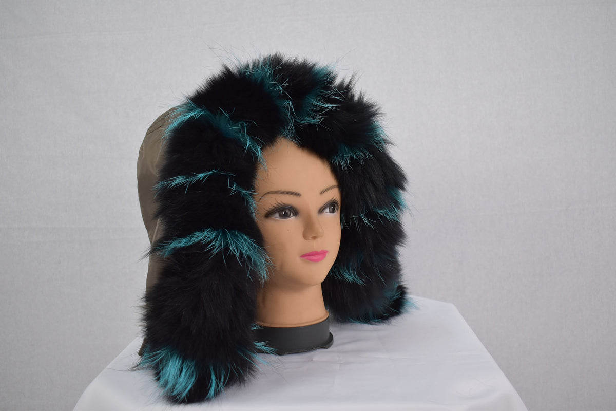 Real Fur trim For Hood | Fox Fur Scarf | Fur Collar |Detachable Fur Trim For Hood
