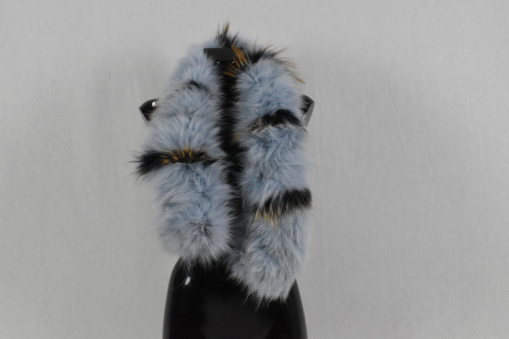 Fashionable   Fox Fur Collar , fox collar,big fox Fur Collar, Detachable Fox Fur Collar,Fur Scarf, purple and lilac fox collar