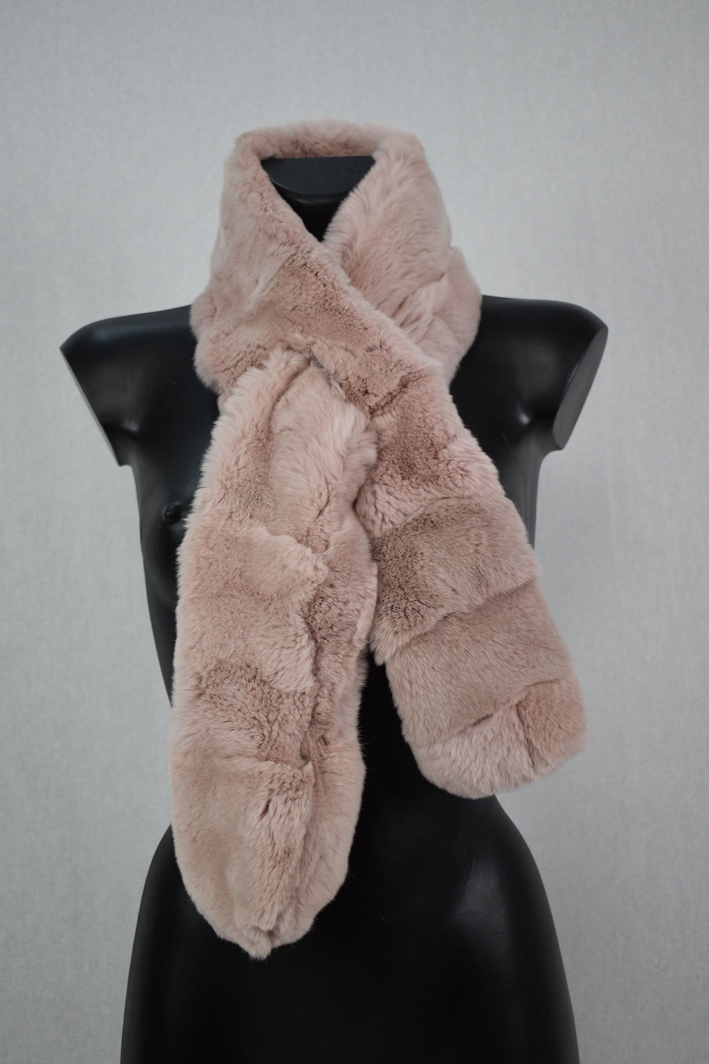 Rex rabbit  Fur Scarf | Real Natural Fur Accessories | Fur Shawl - Scarf made of Rex rabbit | Warm Scarves For women
