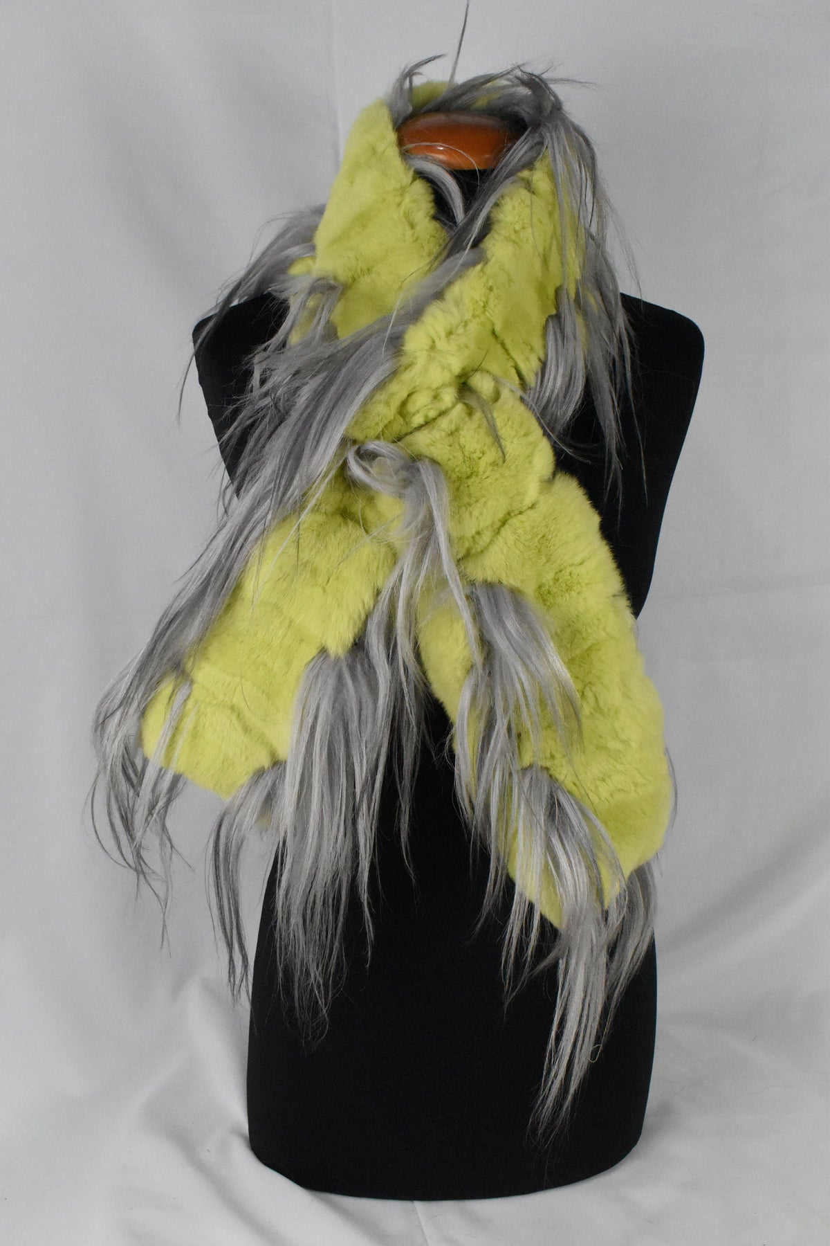 Fur Scarf Made Of Rex rabbit And Goat Fur | Fur Shawl | Real Fur Scarf | Warm Scarf For Winter