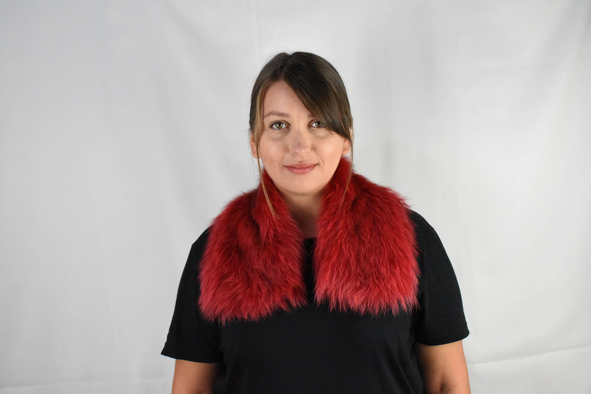Natural Red Fox Fur collar , Winter Fur Collar Coat , Fur Collar and scarves, Detachable Small Fur Collar,Fur Accessories