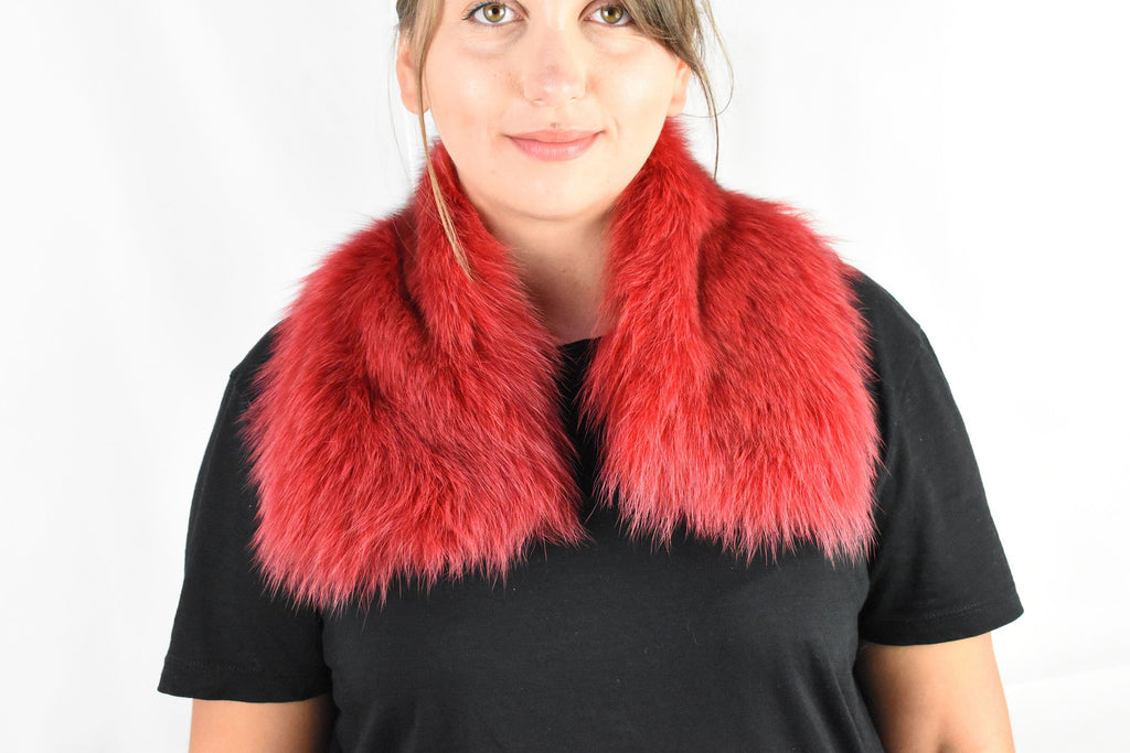 Natural Red Fox Fur collar , Winter Fur Collar Coat , Fur Collar and scarves, Detachable Small Fur Collar,Fur Accessories