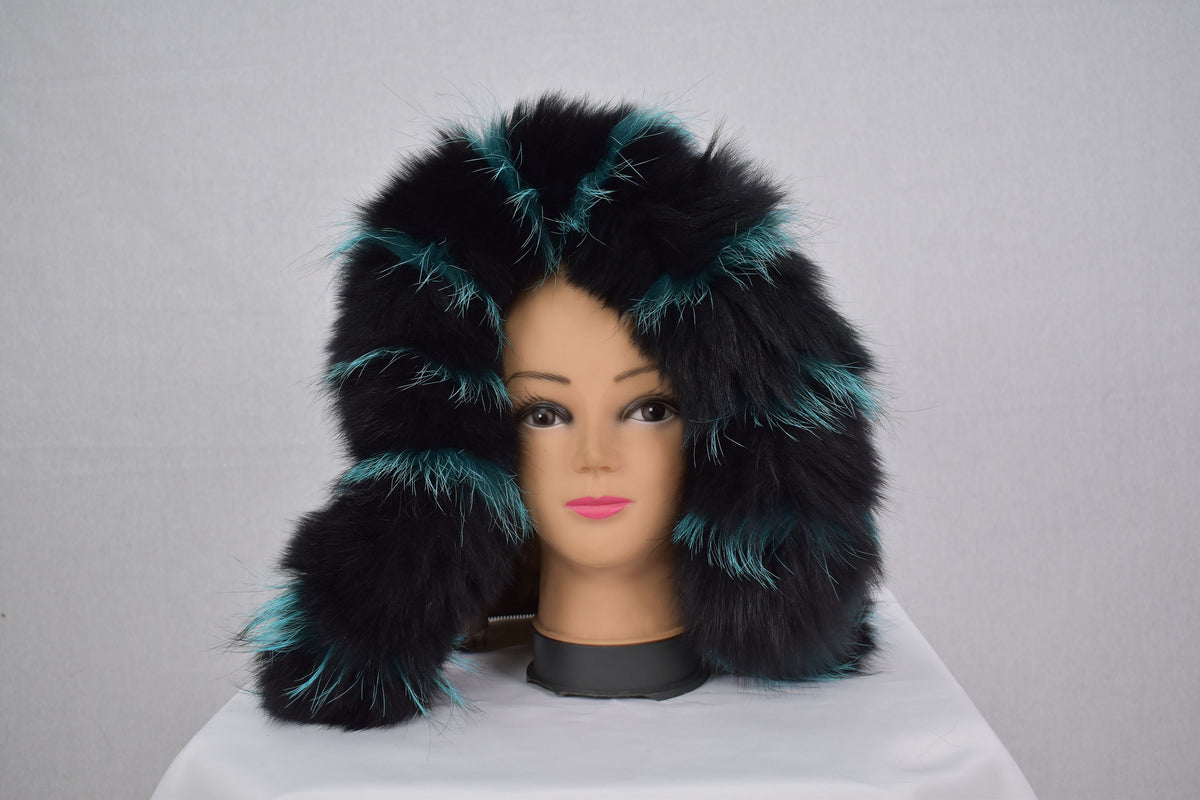 Real Fur trim For Hood | Fox Fur Scarf | Fur Collar |Detachable Fur Trim For Hood