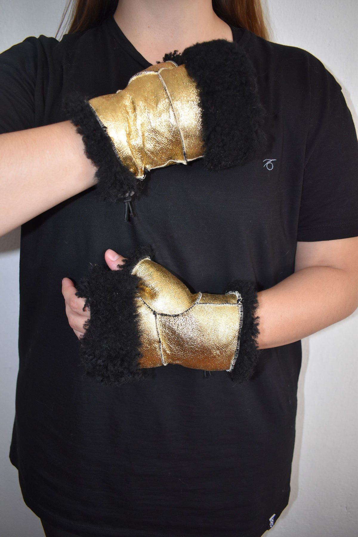 Gift For Her | Fingerless Gloves Made with Sheepskin Leather | Combining Style with Practicality | Made in Greece
