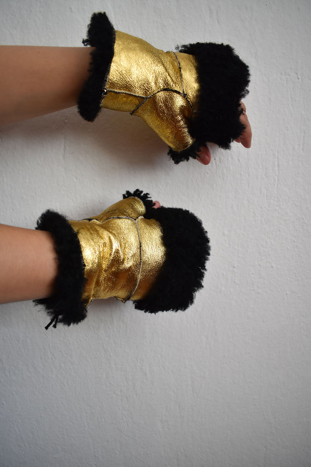 Gift For Her | Fingerless Gloves Made with Sheepskin Leather | Combining Style with Practicality | Made in Greece