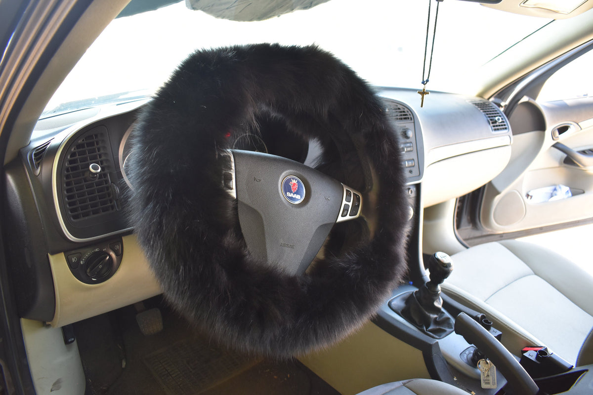 Fur Steering Wheel Cover  , Car Accessories , Real Fox Fur Steering Wheel Cover | Luxury Gift