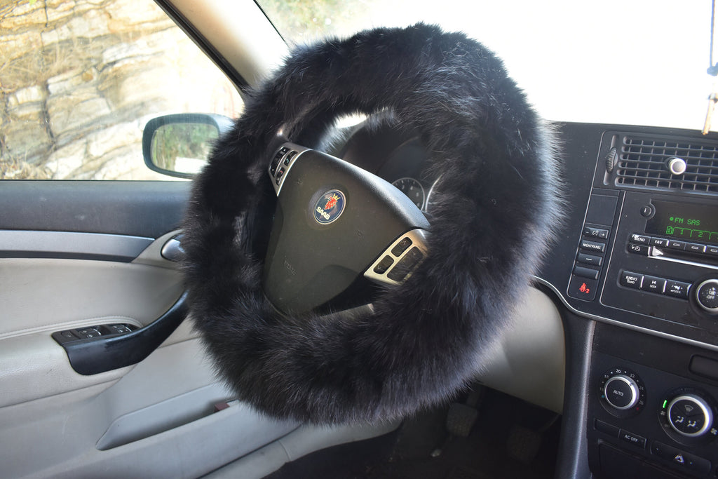Fur Steering Wheel Cover  , Car Accessories , Real Fox Fur Steering Wheel Cover | Luxury Gift
