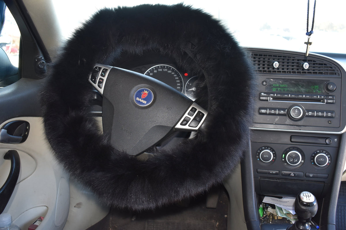 Fur Steering Wheel Cover  , Car Accessories , Real Fox Fur Steering Wheel Cover | Luxury Gift