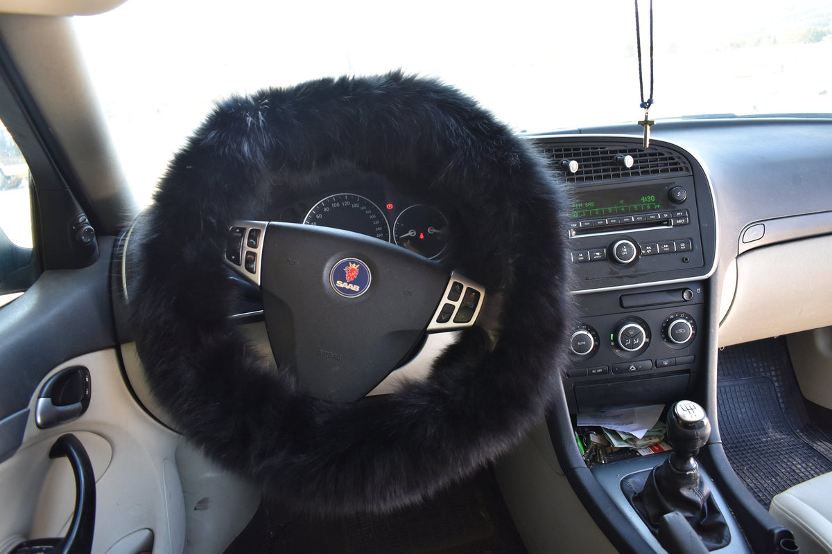 Fur Steering Wheel Cover  , Car Accessories , Real Fox Fur Steering Wheel Cover | Luxury Gift