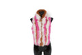 Real Natural Handmade  Pink-white-Rust  Fox  Fur Scarf-Collar. Fox Fur Etole . best gift for anniversaris and more