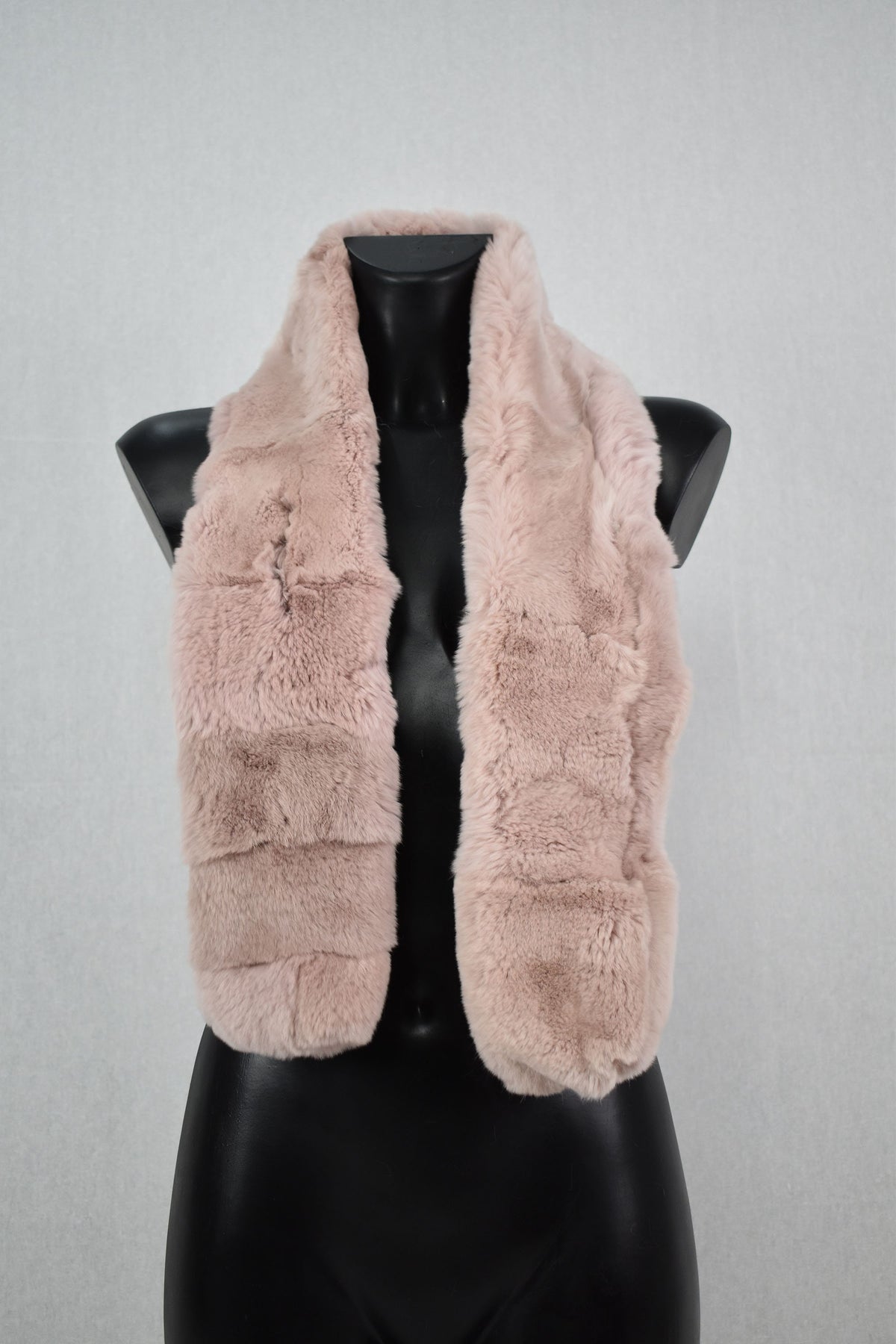 Rex rabbit  Fur Scarf | Real Natural Fur Accessories | Fur Shawl - Scarf made of Rex rabbit | Warm Scarves For women