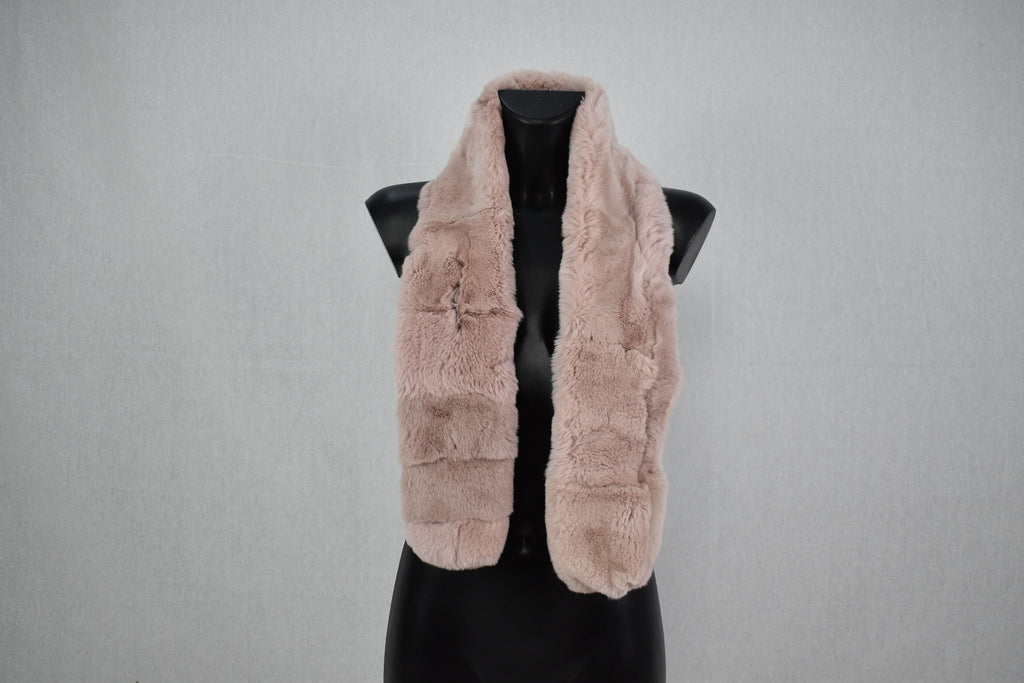 Rex rabbit  Fur Scarf | Real Natural Fur Accessories | Fur Shawl - Scarf made of Rex rabbit | Warm Scarves For women
