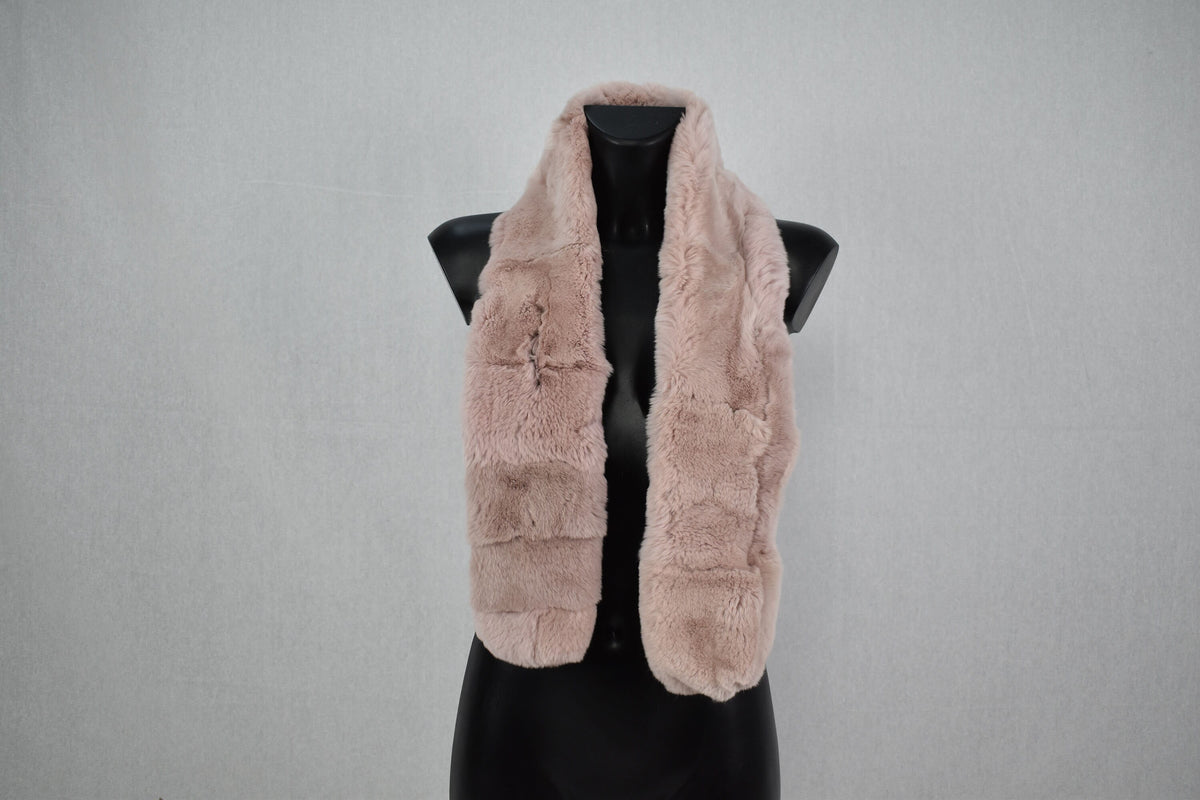 Rex rabbit  Fur Scarf | Real Natural Fur Accessories | Fur Shawl - Scarf made of Rex rabbit | Warm Scarves For women