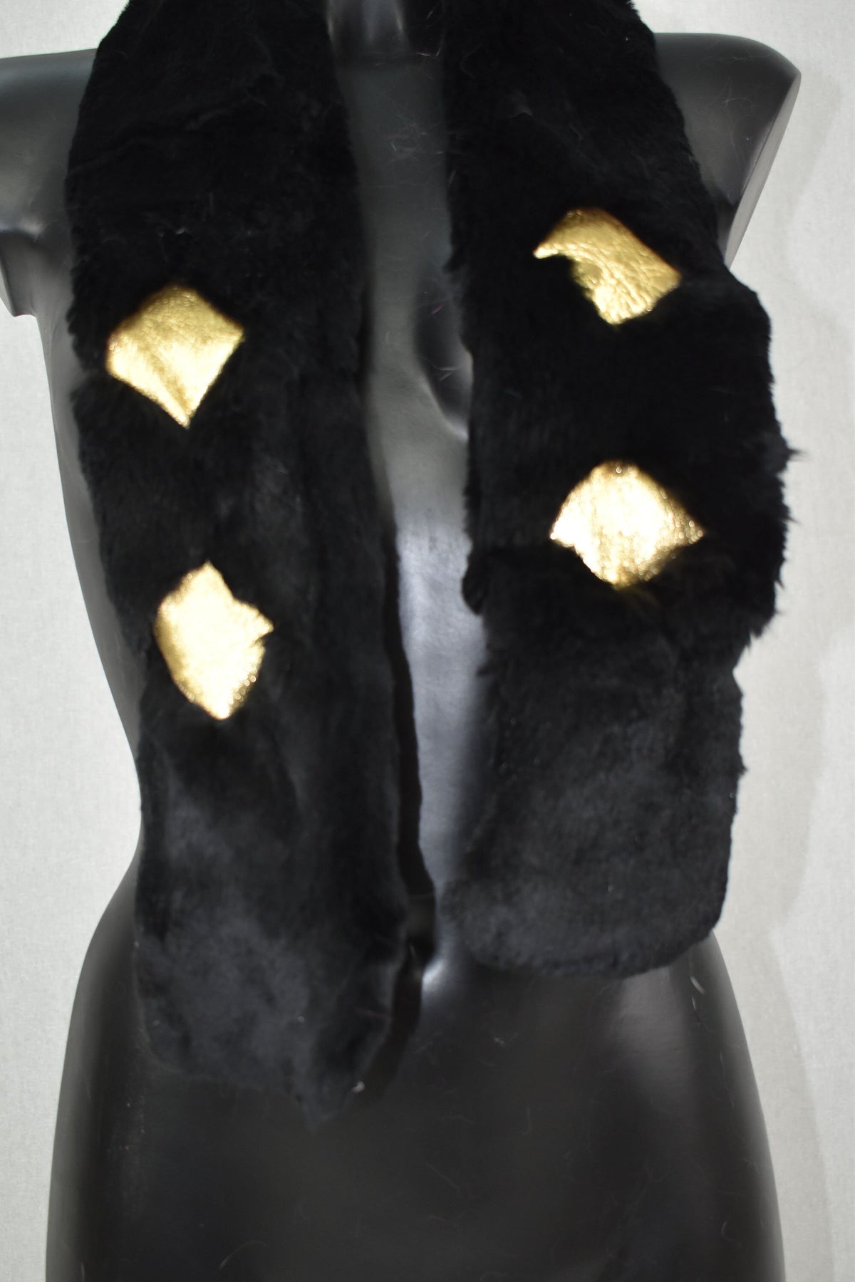 Real Fur scarf | Sheepskin with rex rabbit Fur Scarf | Fur Collar|  Women Fur Accessories
