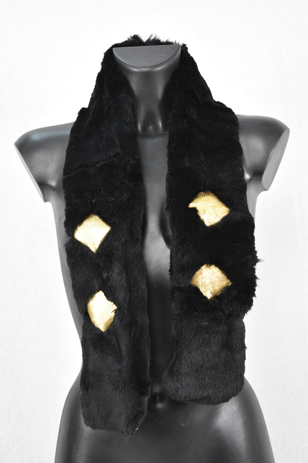 Real Fur scarf | Sheepskin with rex rabbit Fur Scarf | Fur Collar|  Women Fur Accessories