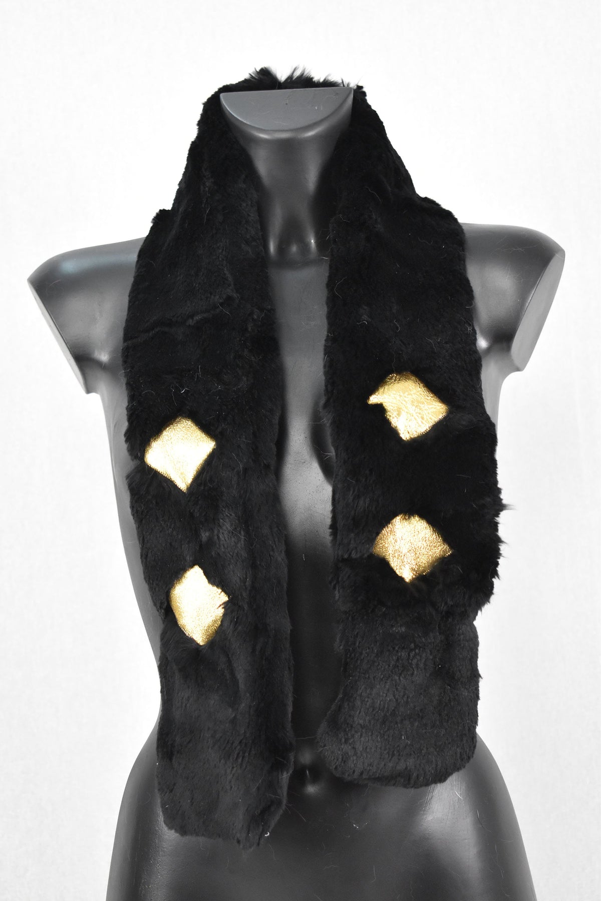 Real Fur scarf | Sheepskin with rex rabbit Fur Scarf | Fur Collar|  Women Fur Accessories