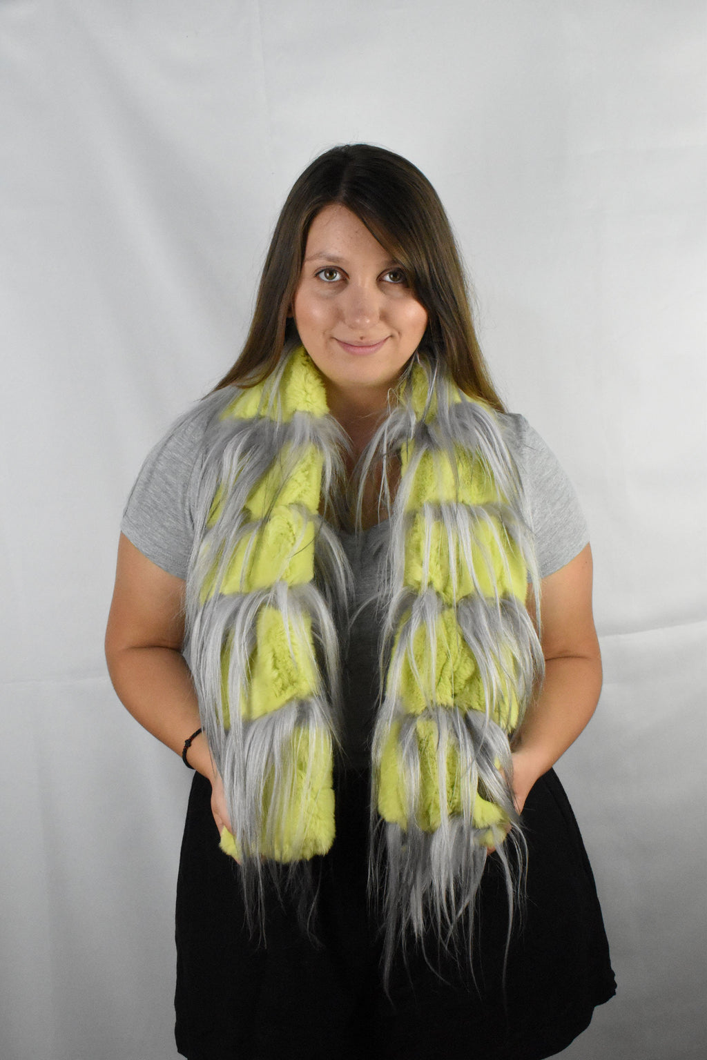 Rex rabbit Fur Scarf | Women Fur Scarf | Real Rex rabbit Fur scarf gift for her