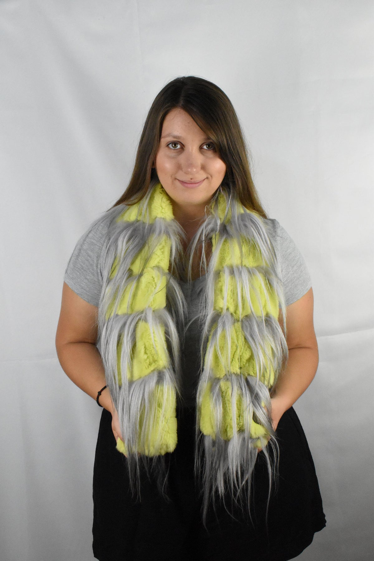 Rex rabbit Fur Scarf | Women Fur Scarf | Real Rex rabbit Fur scarf gift for her