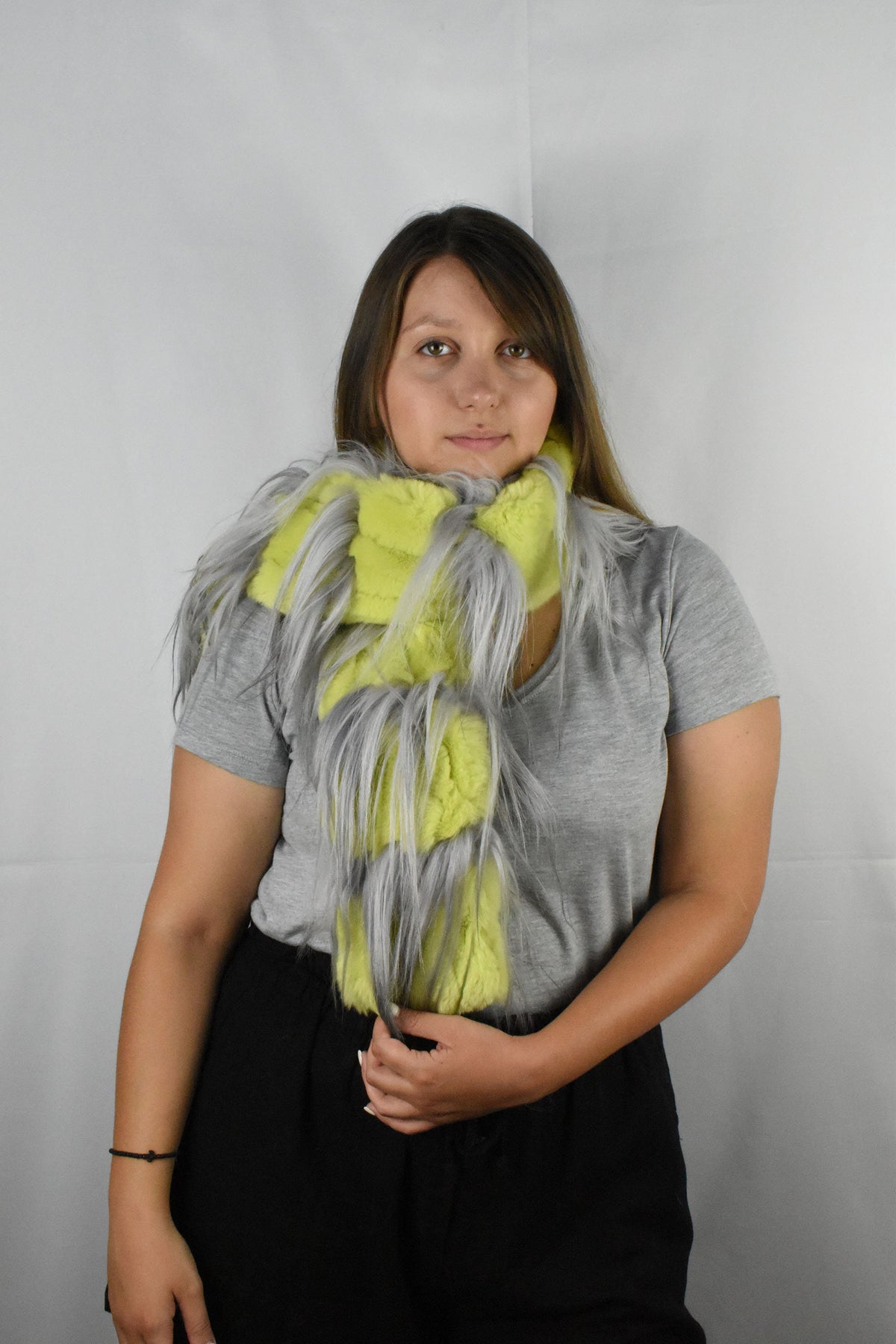 Rex rabbit Fur Scarf | Women Fur Scarf | Real Rex rabbit Fur scarf gift for her