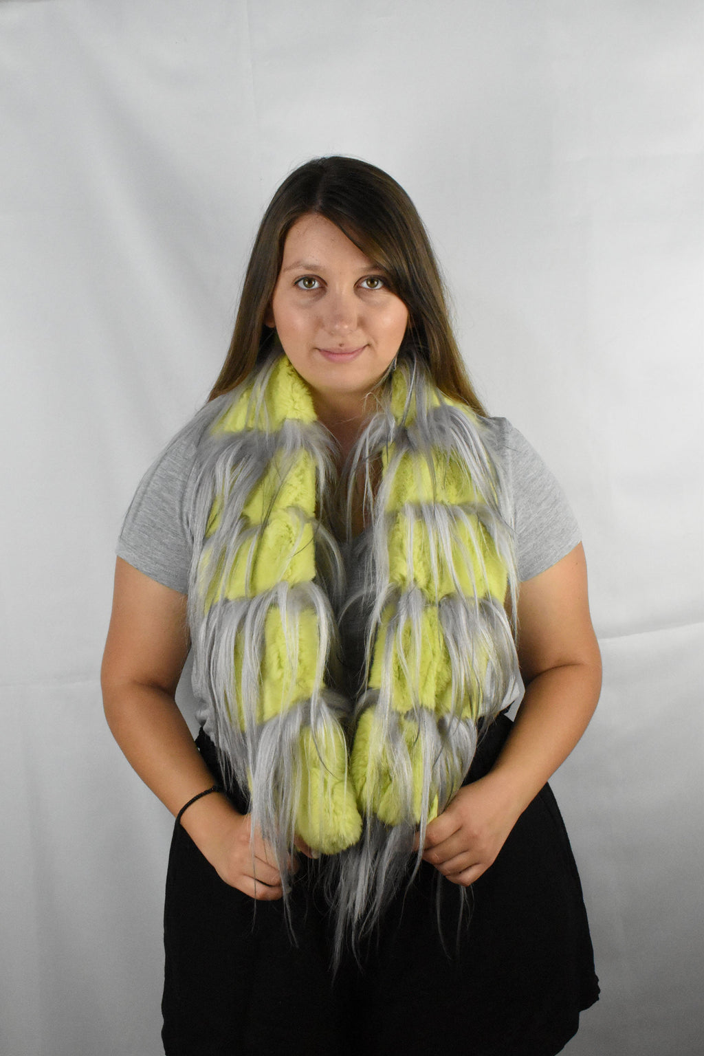 Rex rabbit Fur Scarf | Women Fur Scarf | Real Rex rabbit Fur scarf gift for her