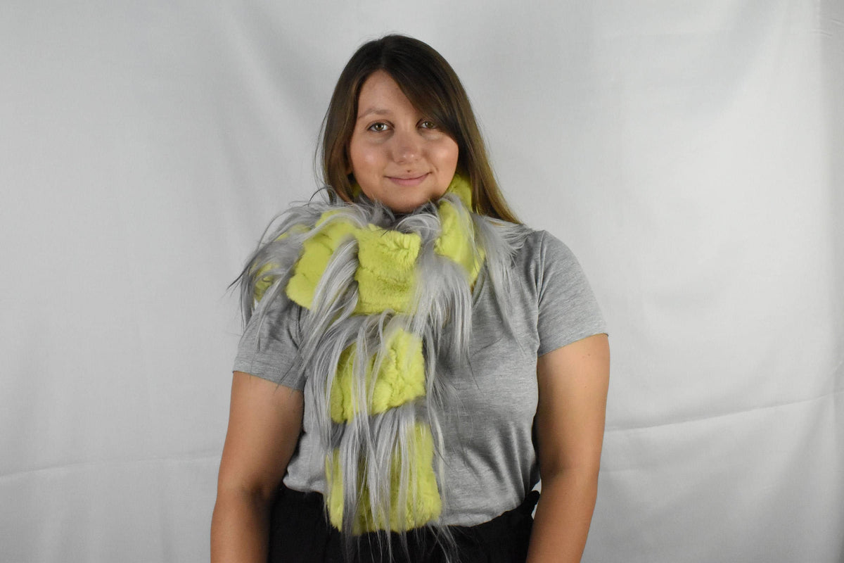 Rex rabbit Fur Scarf | Women Fur Scarf | Real Rex rabbit Fur scarf gift for her