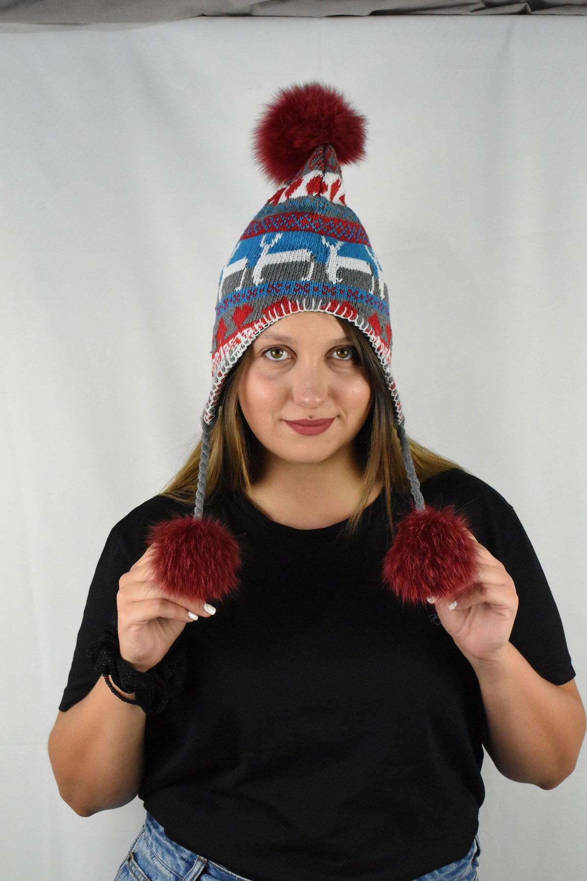 Winter Hats | Women Beanie | Hat With Pom Pom | Fur Pom Pom Hat For Women | Gift For Her