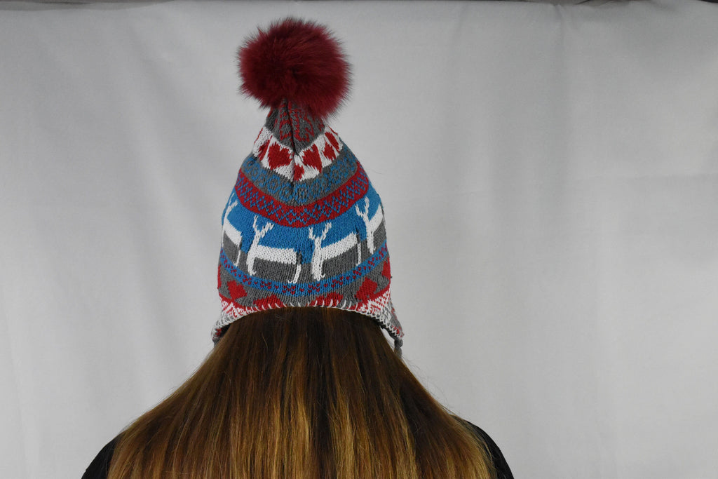 Winter Hats | Women Beanie | Hat With Pom Pom | Fur Pom Pom Hat For Women | Gift For Her