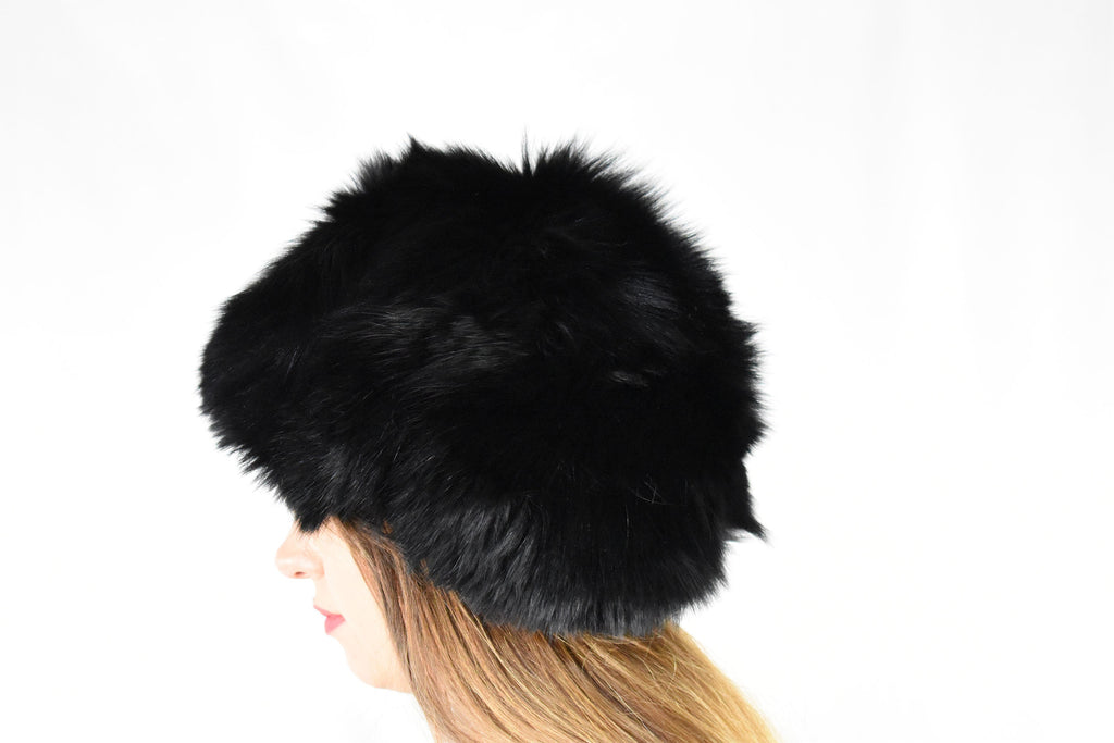 Fox Fur Hat  | Black Fox   Hat For Women , Gift For Women , Fur Hat ,  Fur Cap , Russian Fur Hat
