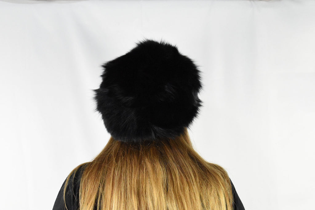 Fox Fur Hat  | Black Fox   Hat For Women , Gift For Women , Fur Hat ,  Fur Cap , Russian Fur Hat