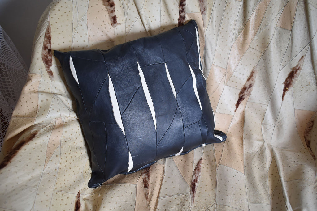 Leather Pillow Case | Pillow Covers | Real Natural Leather Pillow | Home Decor | Square leather pillow for home | Decorative Pillow