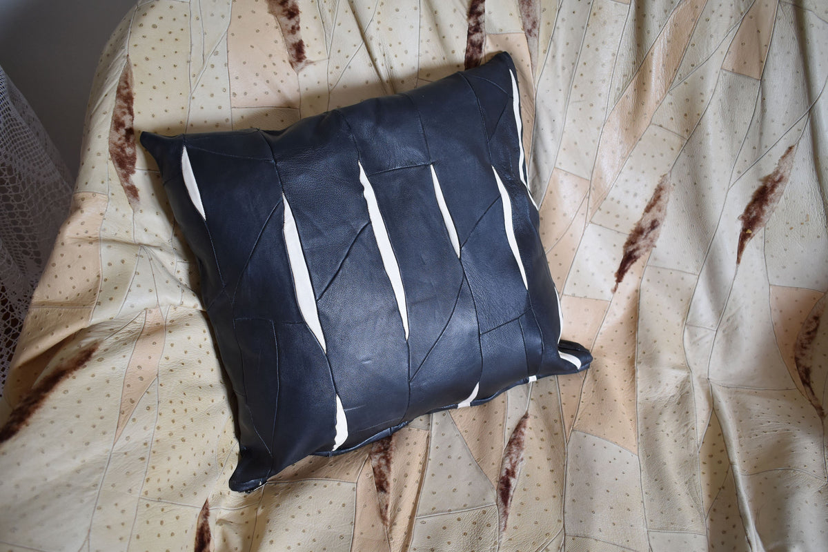 Leather Pillow Case | Pillow Covers | Real Natural Leather Pillow | Home Decor | Square leather pillow for home | Decorative Pillow